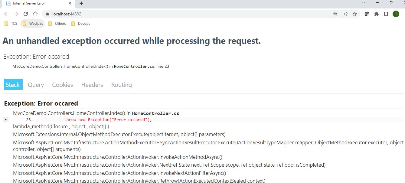 Core Exception Handling